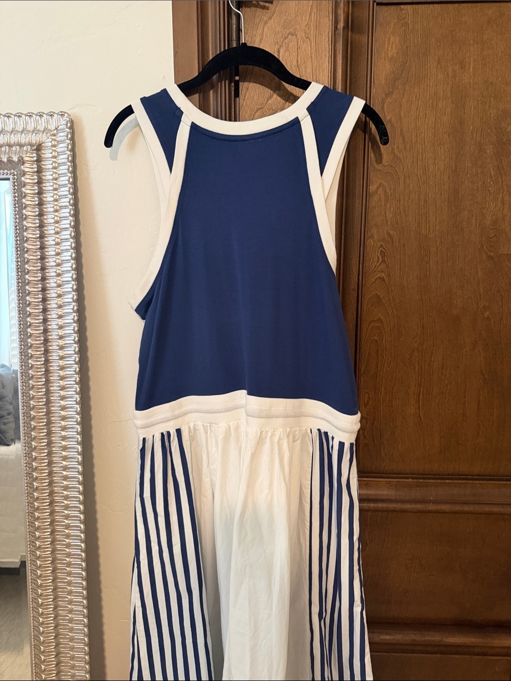 Navy & White Sleeveless Striped  Dress from Anthro - Picture 4 of 5